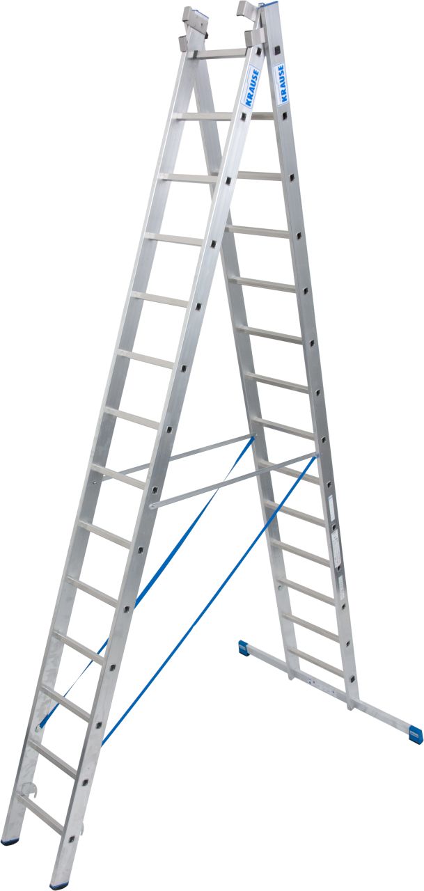 STABILO Létrafokos sokcélú létra fali vezetőgörgőkkel, 3x14 létrafok - Image 4