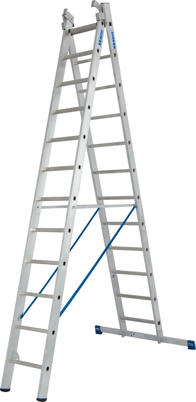STABILO Létrafokos sokcélú létra fali vezetőgörgőkkel, 3x12 létrafok - Image 4