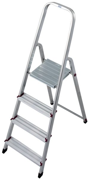 CORDA Alu háztartási létra 1x4 Fokos