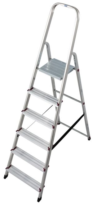 CORDA Alu háztartási létra 1x6 Fokos